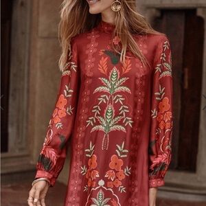 Johnny Was Red KALOVA MINI DRESS